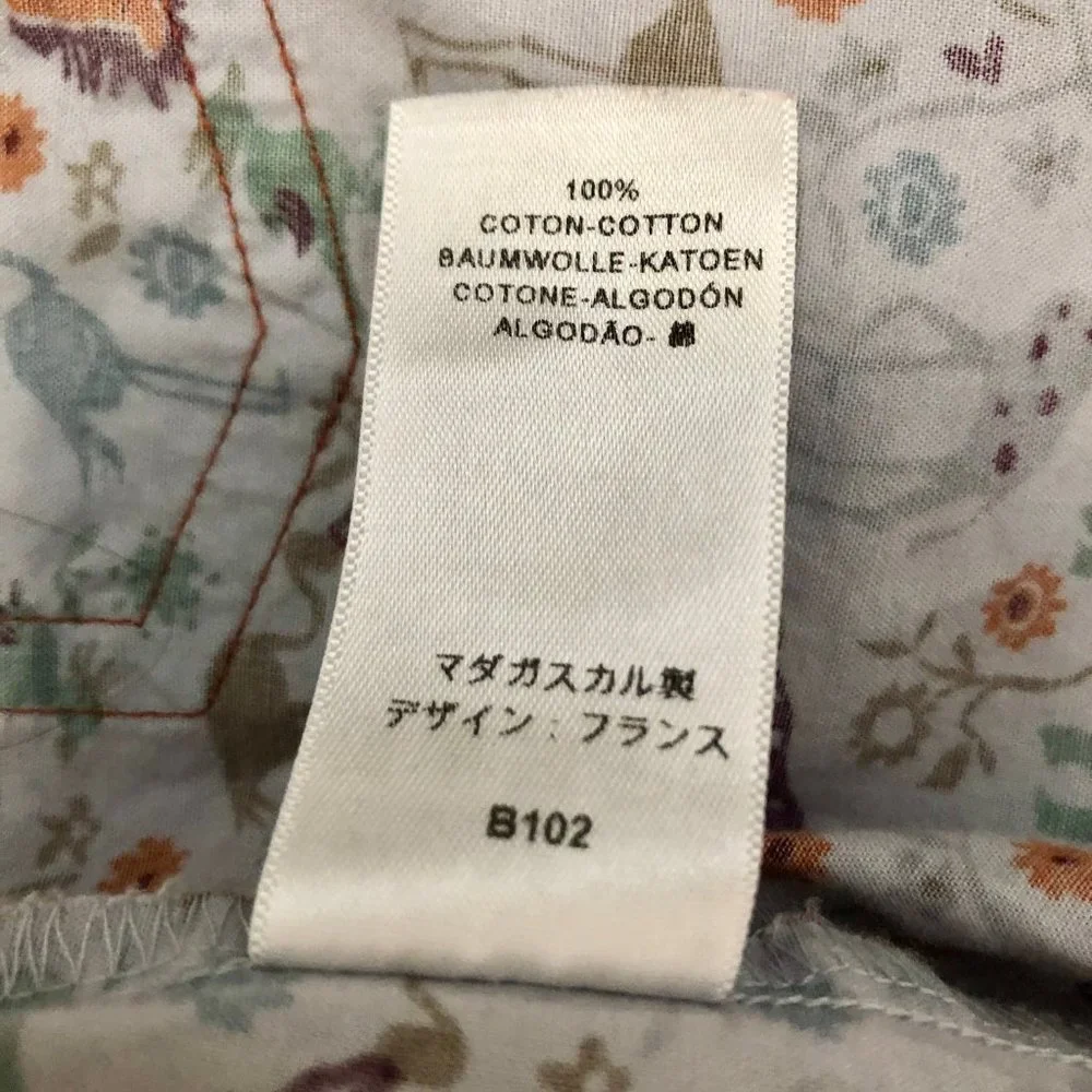 petite bateau safari print snap front shirt